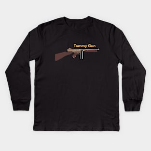 WW2 Tommy Gun Kids Long Sleeve T-Shirt